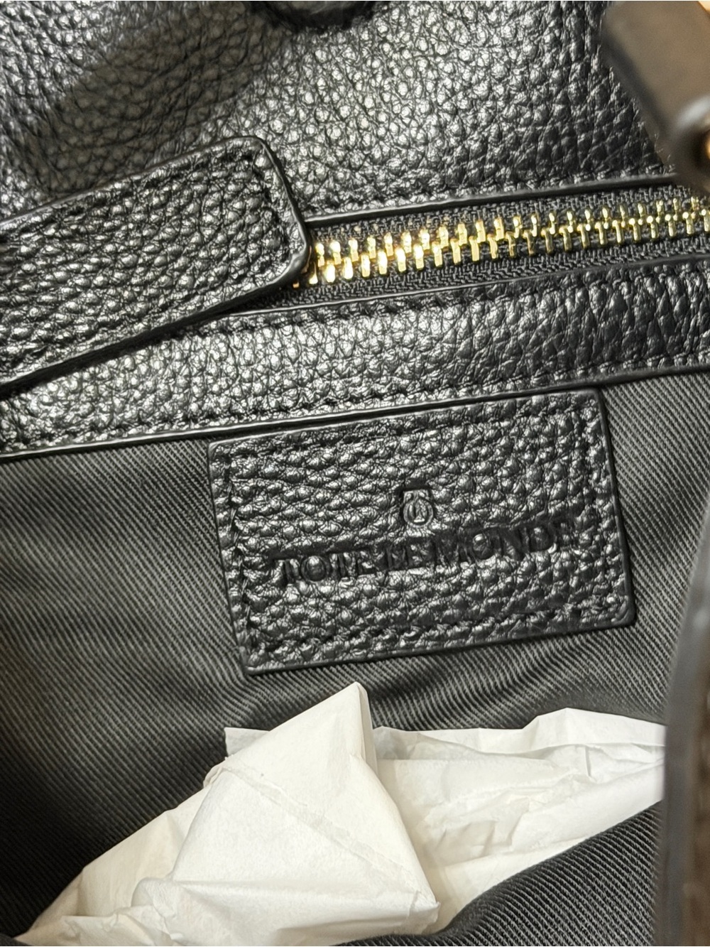 Tote Le Monde NWOT Florence Slouch Shoulder Bag Black - Picture 7 of 8